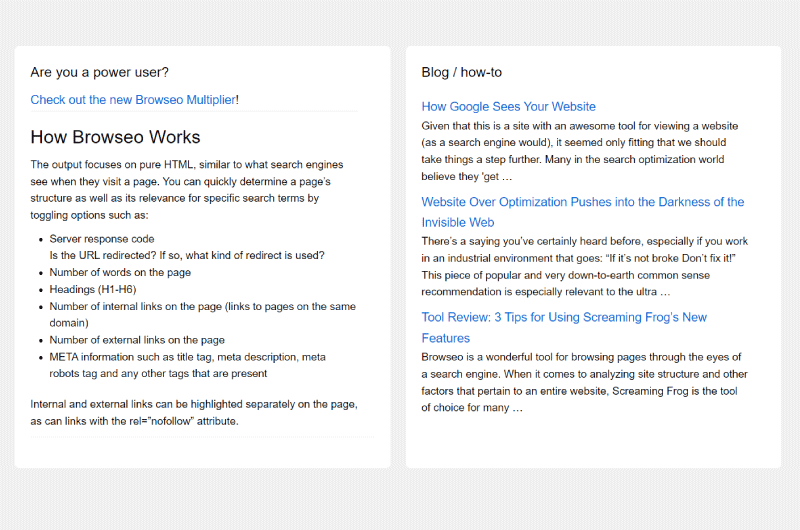 View as a search engine
