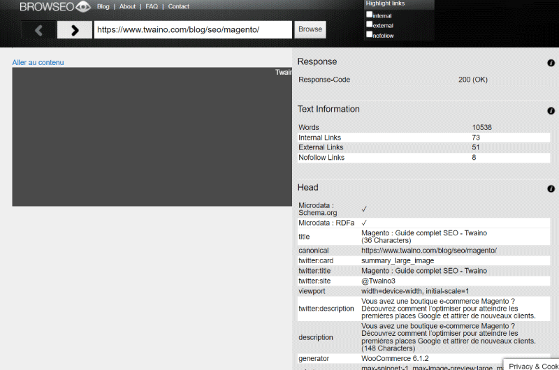 View as a search engine