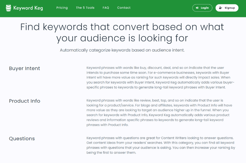 Find keywords