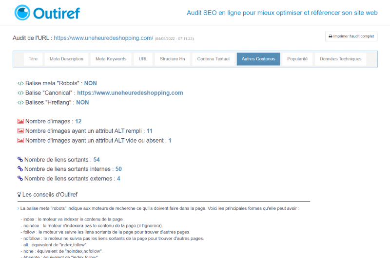 Audit SEO