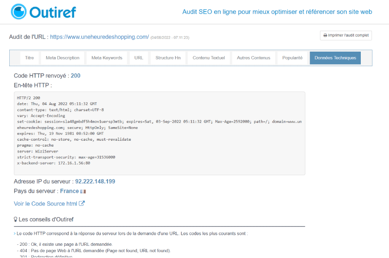 Audit SEO