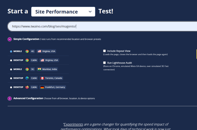 Site Performance