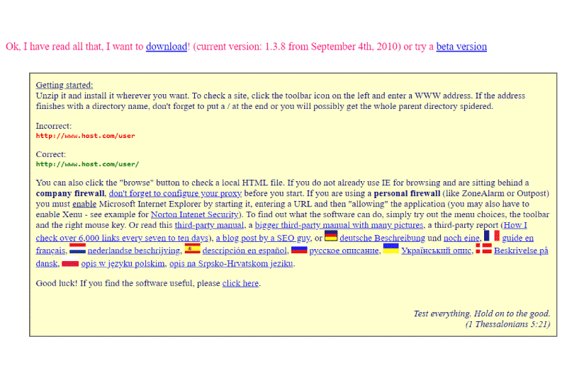 Find Broken Links