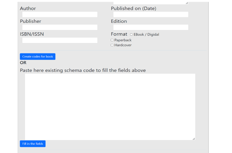 Book Rich Snippet Schema Generator