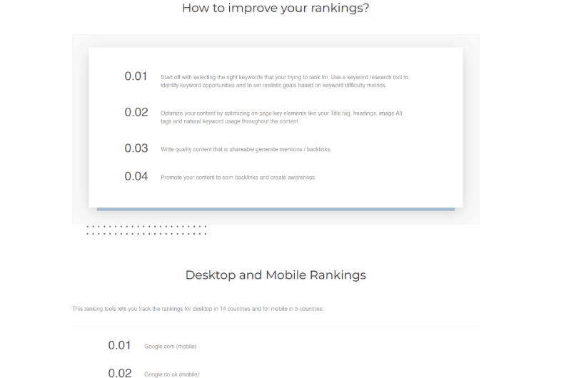 Google Rank Tracking