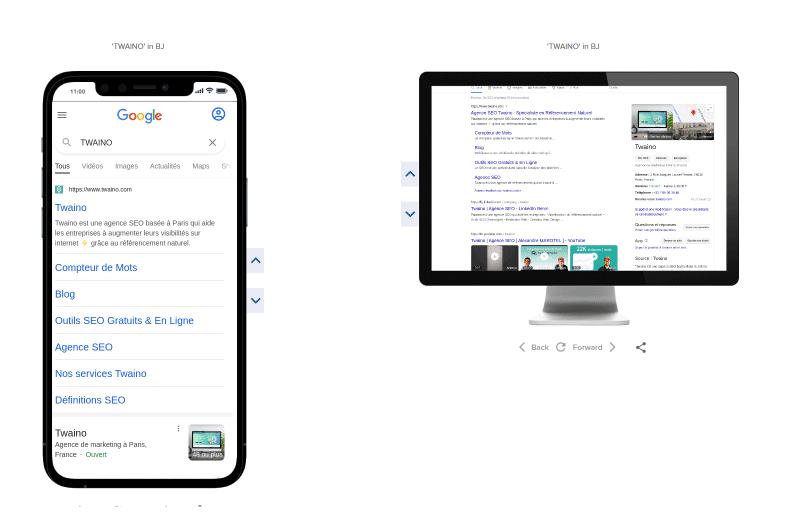 Google results all over the world