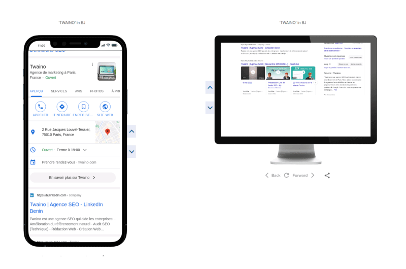 Google results all over the world