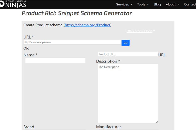 Product Rich Snippet Schema Generator