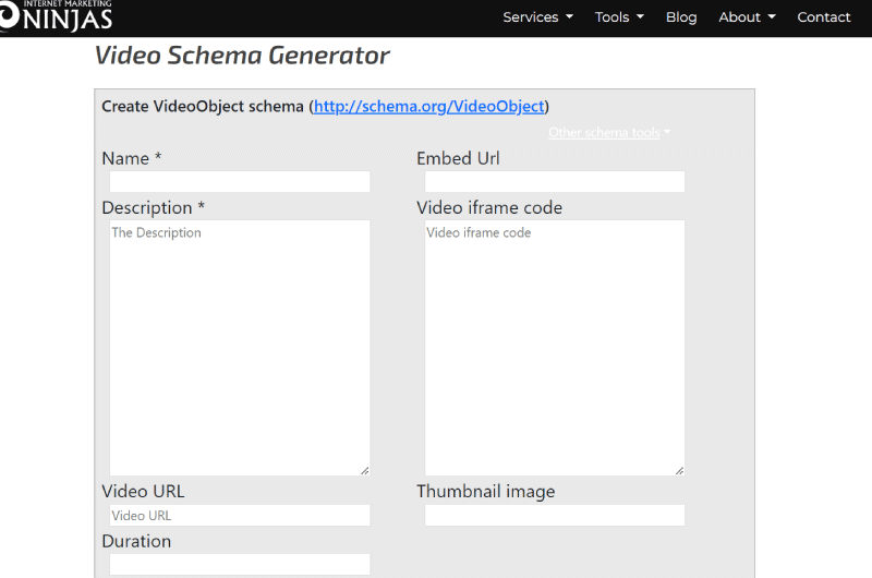 Générateur de Vidéo Schema