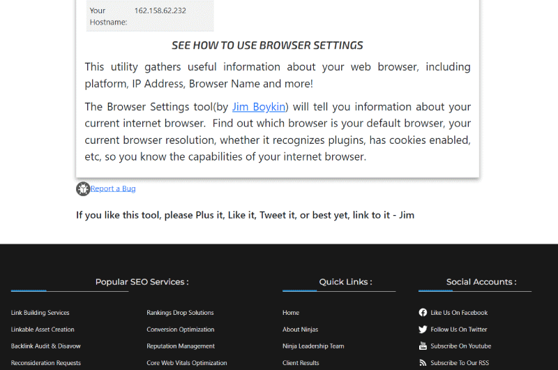 Browser Settings