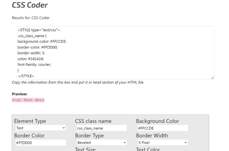 CSS Coder