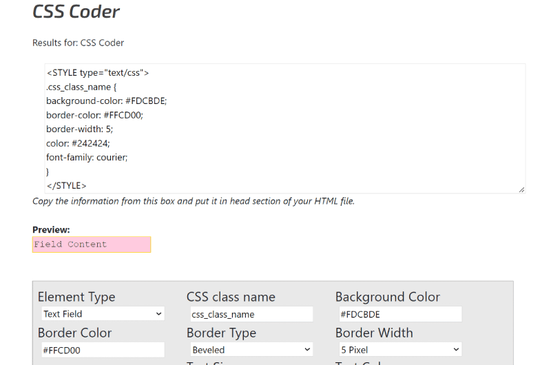 CSS Coder