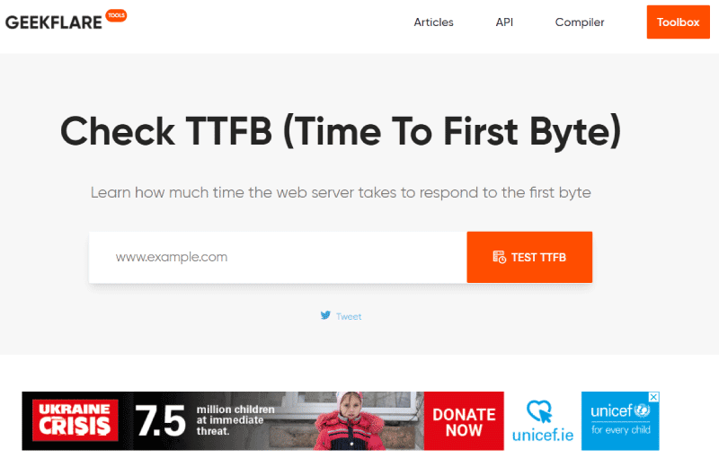 Test your TTFB