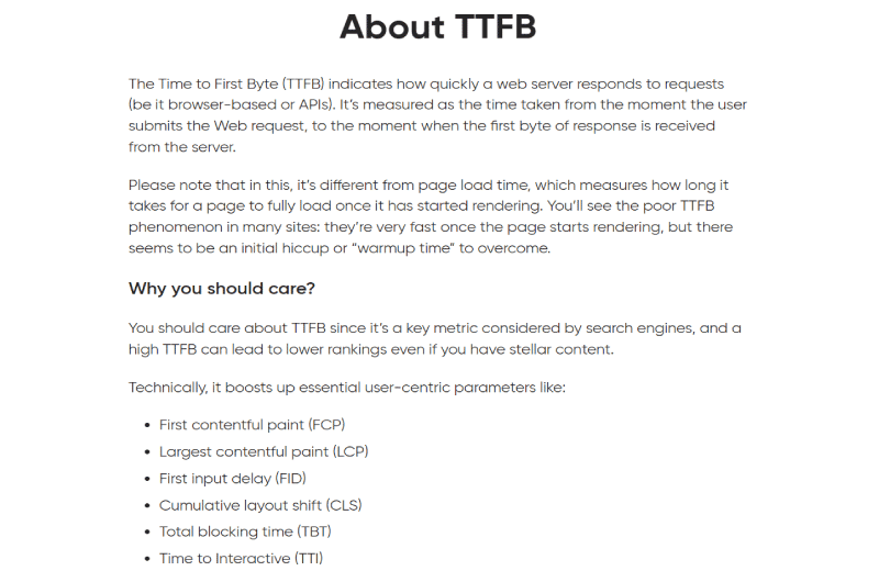Test your TTFB