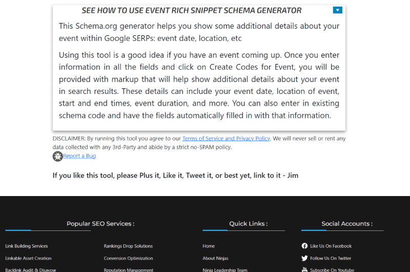 Generatore di schemi di eventi 