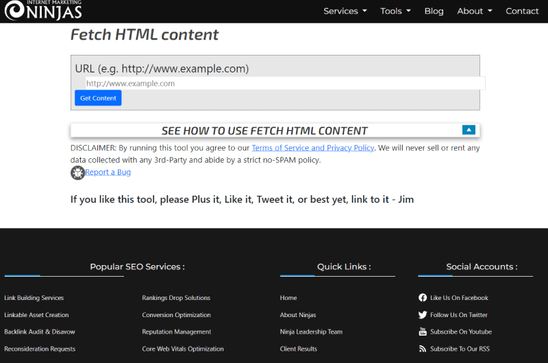 Buscar HTML 