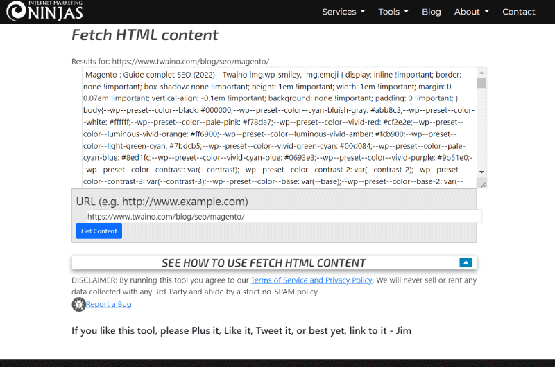 Buscar HTML 