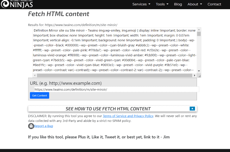 Buscar HTML 