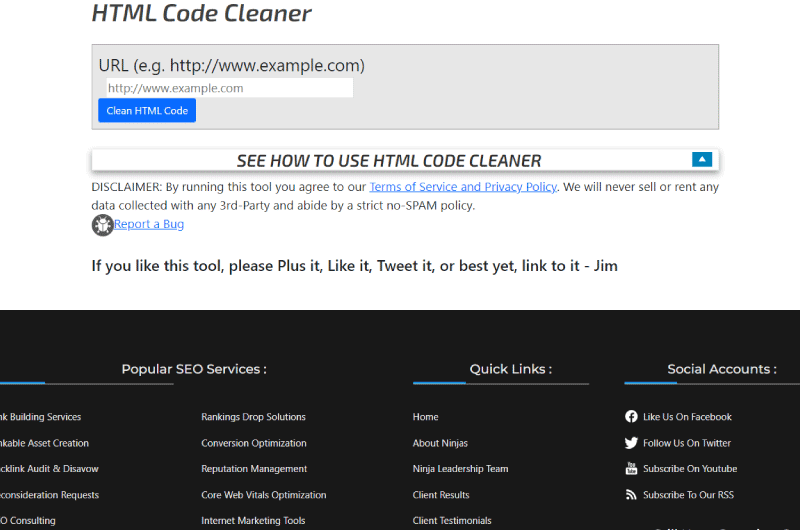 Pulisci il tuo codice HTML 