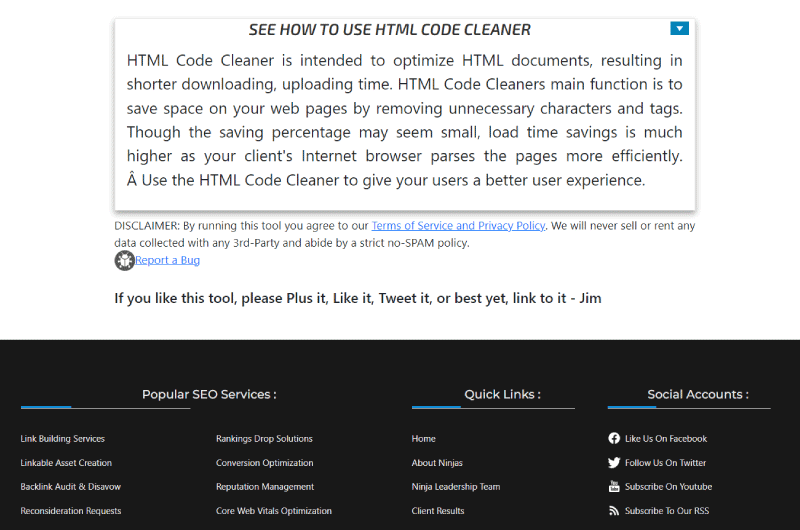 Pulisci il tuo codice HTML 