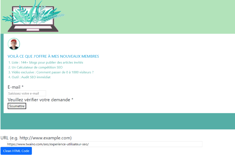 Pulisci il tuo codice HTML 