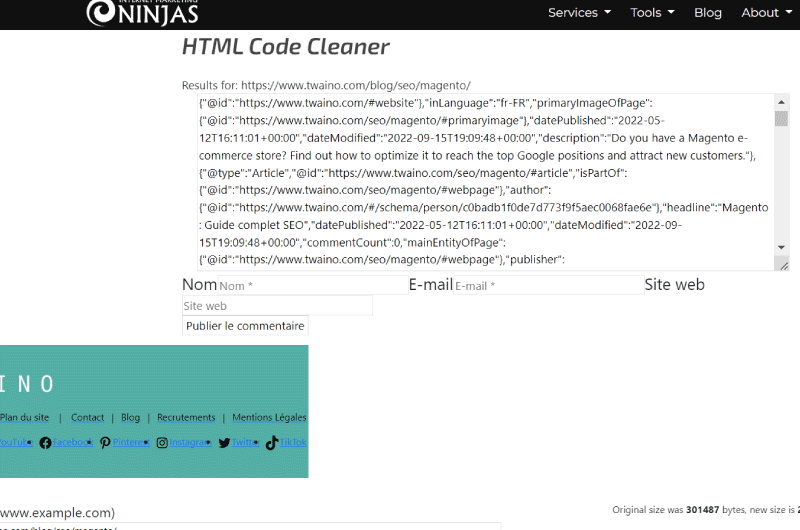 Pulisci il tuo codice HTML 