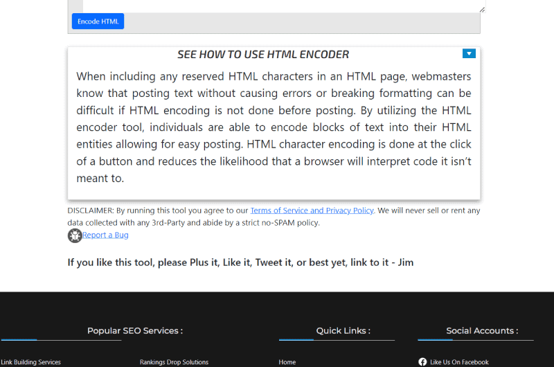 HTML Encoder