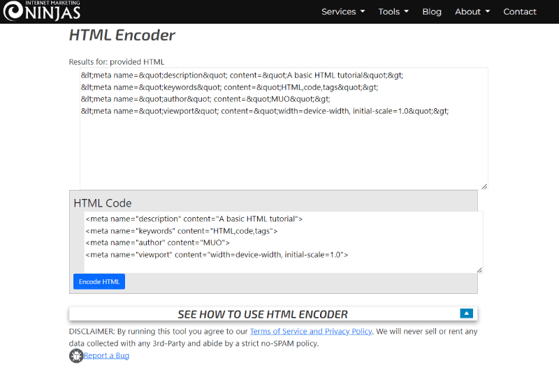HTML Encoder