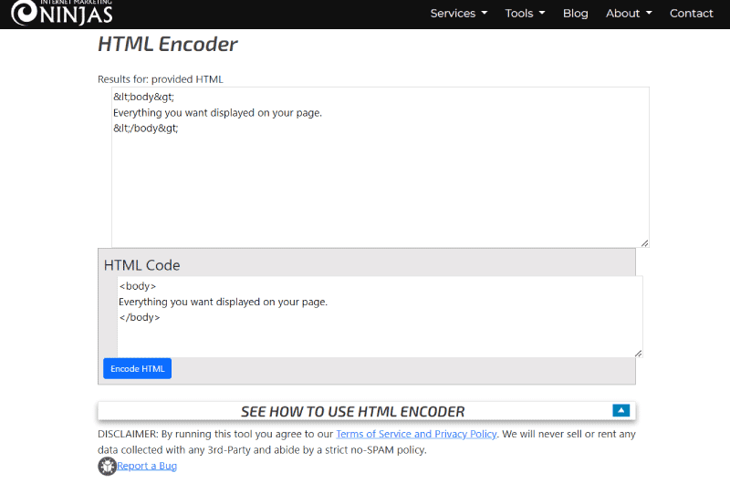 HTML Encoder