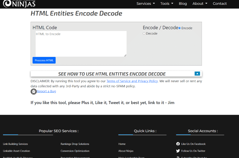 Décoder et encoder les caractères spéciaux HTML