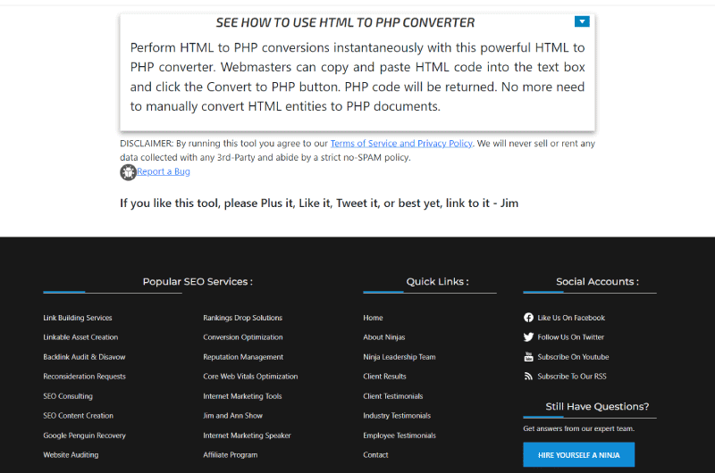 Convertir du HTML en PHP 