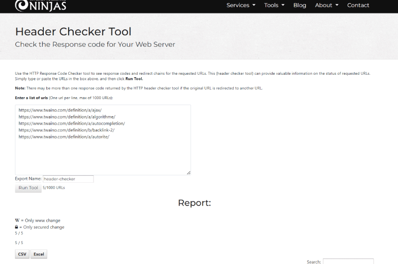 Header Checker Tool