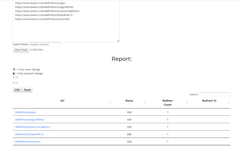 Header Checker Tool
