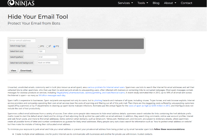 Hide Your Email Tool