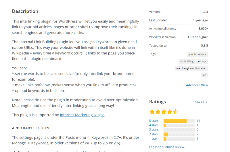 Internal Link Building Plugin