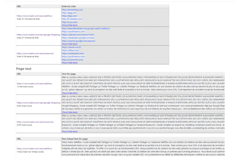 Side-by-Side SEO Comparison Tool
