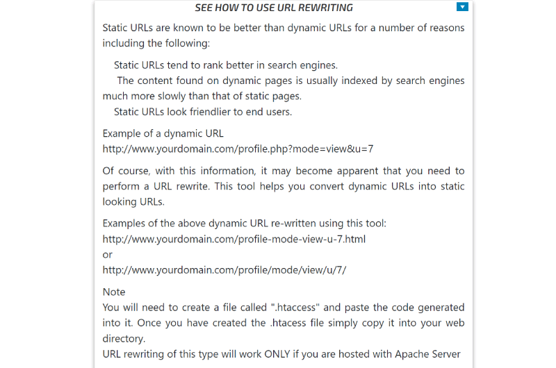 URL Rewriting