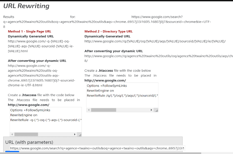 URL Rewriting