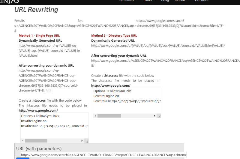 URL Rewriting