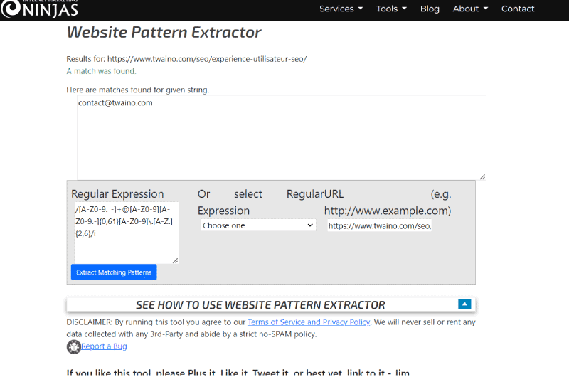 Website Pattern Extractor