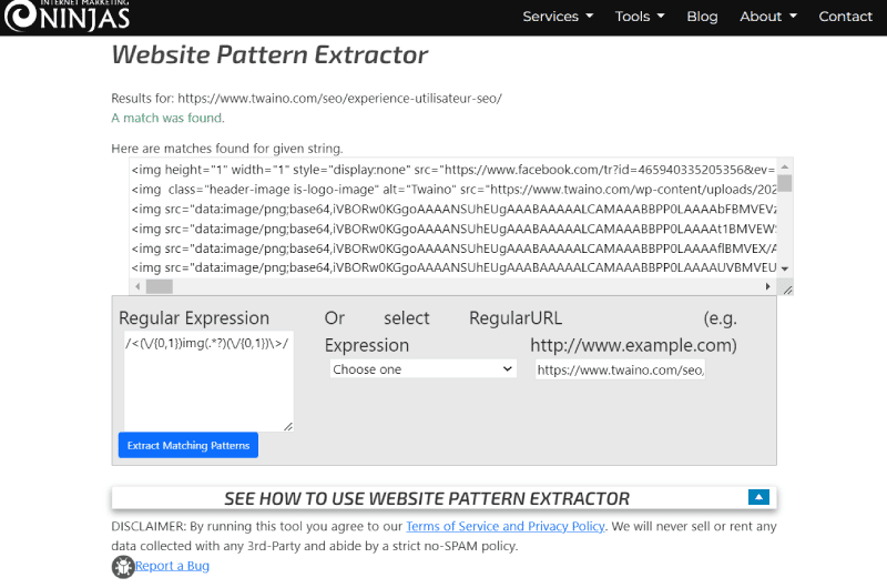 Website Pattern Extractor
