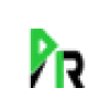 Logo vectoriel vert et noir avec lettres R stylisées