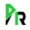 Logo vert et noir avec lettre R stylisée