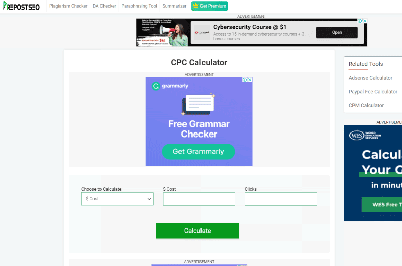 CPC Calculator 