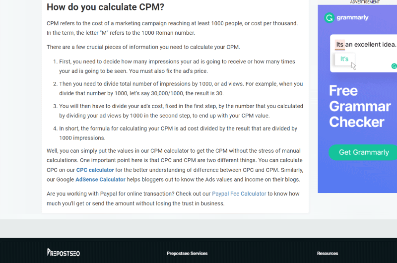 CPM Calculator