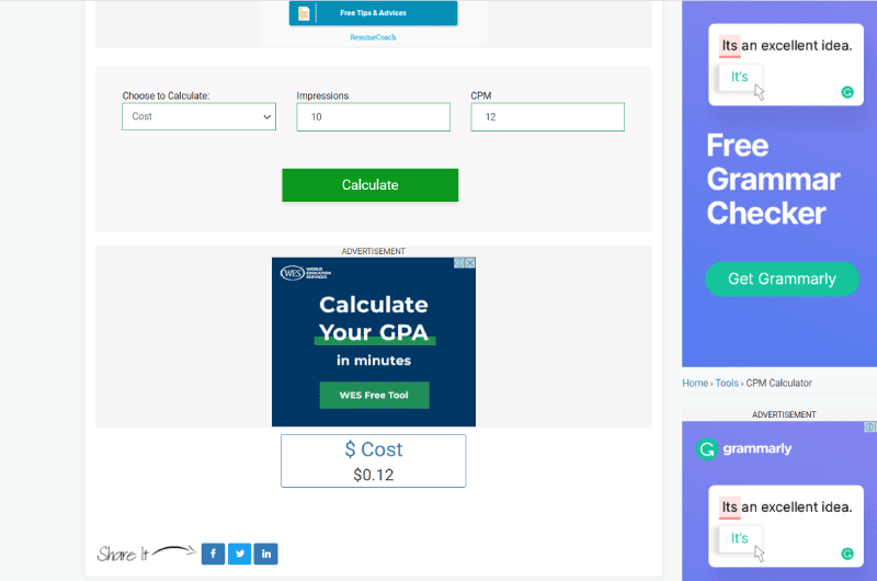 CPM Calculator