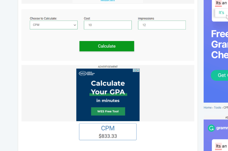 CPM Calculator