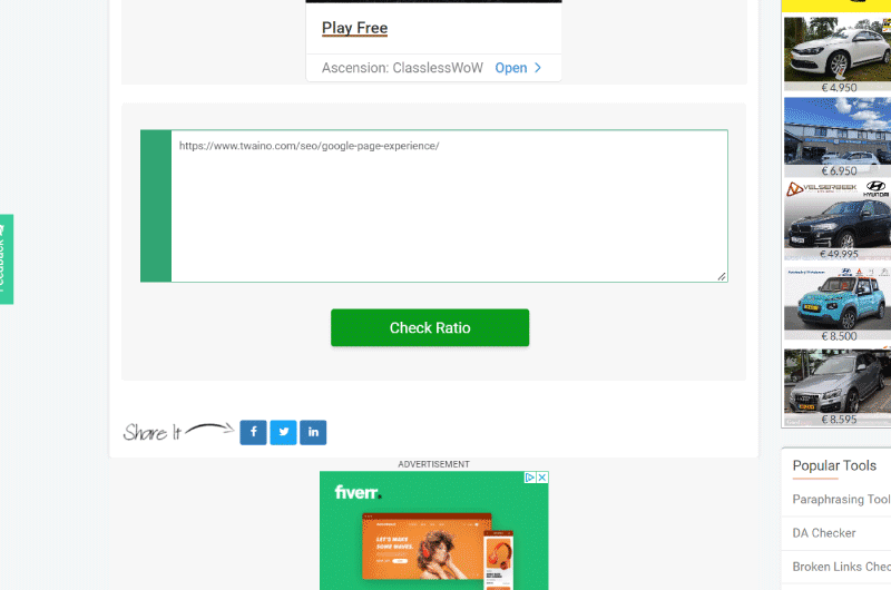 Ratio Code and Text