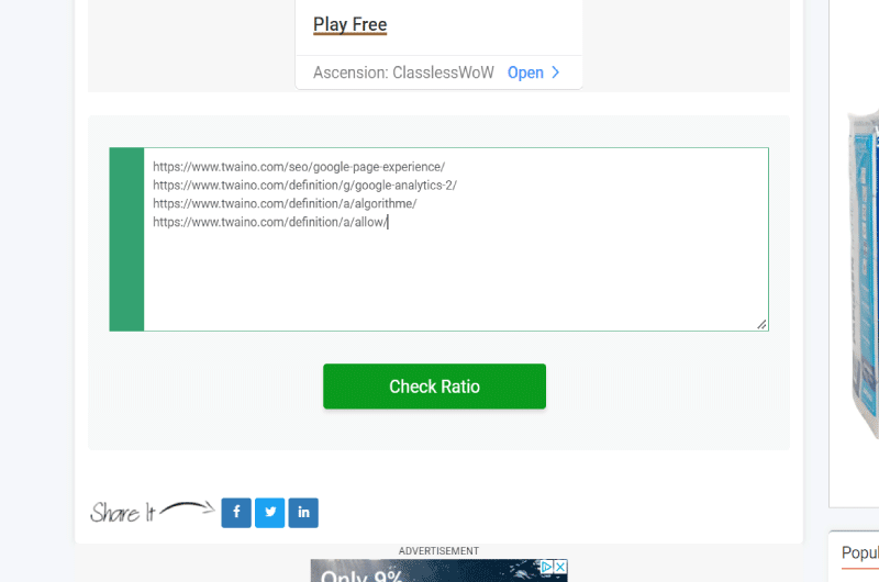 Ratio Code and Text