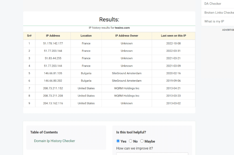 Find the IPs of a Domain